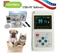 Veterinary pulse oximeter Portable SPO2 Monitor Pulse Rate Tongue Sensor CD USB