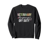 Veterinary Receptionist Off Duty Funny Vet Assistant Humor Sweatshirt