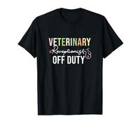 Veterinary Receptionist Off Duty Funny Vet Assistant Humor T-Shirt