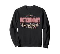 Veterinary Receptionist Retro Groovy Boho Pet Clinic Sweatshirt