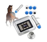 Veterinary Shockwave Therapy Machine for Horses, 10-300MJ Extracorporeal Device with 7 Deep Tissue Massage Heads and Handle Base for Equine Use