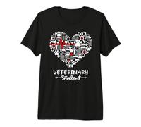 Veterinary Student Heart Funny Veterinary Premium T-Shirt