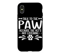 Veterinary Talk To The Paw Animal Care Veterinarian Vet Case for iPhone X/XS