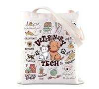 Veterinary Tech Tote Bag Veterinarian Gift Vet Med Graduation Gift Vet Receptionist Appreciation Shoulder Bag (veterinary-tech T)