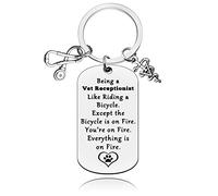 Veterinary Technician Gift Veterinarian Keyring Gift Technician Assistant Gift Graduation Gift for Vet Nurse Inspirational Keyring Gift for Boy Girl Veterinarian Gifts Animal Rescue Gift for Men