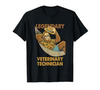 Veterinary Technician Legendary Bigfoot Funny Vintage Value Graphic T-Shirt