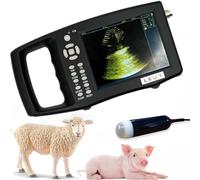 Veterinary Ultrasound Scanner, Portable Handheld B-Ultrasound with 3.5MHz Probe, One-Key Warm-Up, for Livestock and Pets