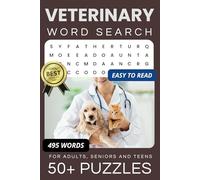 Veterinary Word Search Puzzle Book: Word Searches with Easy to Read Print about Veterinary Terms, Animal Care, Pet Health, and More | 6x9 inches, 113 ... for Veterinary Students and Animal Lovers