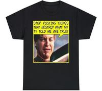 VETES Sheeple SEZ Stop Posting Things That Destroy What My tv Told me Short Sleeve Tee Black S