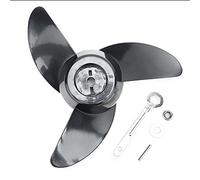 VETESHENM 12V 24V Thicken Plastic Electric Thruster Propeller, Outboard Motor Propeller Accessory, High Efficiency Three - Blade Design for Improved Speed and Fuel Efficiency, Durable Plasti