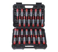 VETESHENM 26PCS Terminal Removal Tool Kit, Universal Wire Harness Pin Connector Release Tool Set, Professional Electrical Terminal Removal Kit with Anti Slip Grip for Vehicles, Includes Stor