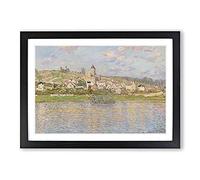 Vetheuil in Summer Vol.1 by Claude Monet Framed Print | A2 Black Framed Wall Art | Ready to Hang | Modern Landscape Picture | Living Room Bedroom Lounge Office