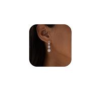 Vetieeimo Dainty Dangle Earrings for Women Bride Wedding Prom,3-Tier Cubic Zirconia Imitation Diamond Drop Earrings Gold Long Earrings Bridemaid Jewelry Gifts, 2.0 Inches, Cubic Zirconia gold plated