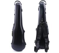 Vetimobato 3/4 Violin Case 4/4 Full Size Adjustable Hard Shell Carbon Fiber Violin Travel Case with Removable Accessory Storage Bag, 2 Bow Holder, Backpack straps(Black)