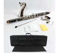 Vetimobato Advance Bass Clarinet Low C/Bass Clarinet Low E Clarinet Professional Level Easy blowing Nickel Plated keys with Case (Bass Clarinet Low E)