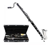 Vetimobato Advance Bass Clarinet Low C Bb Key Clarinet with Case Professional Level Easy blowing Nickel Plated keys (Low C Bb Key)