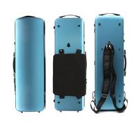 Vetimobato Carbon Fiber Violin Case for 3/4 & 4/4 Full-Size Violins Rectangle Lightweight Hard Shell Case with Music Bag,4 Bow Holders Durable Protection for Travel & Storage (Blue)