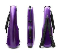 Vetimobato Dazzling Hard Shell Violin Case 4/4 Full Size Strong Flight Carbon Fiber Violin Box with Straps Travel Violin Case (Violet)