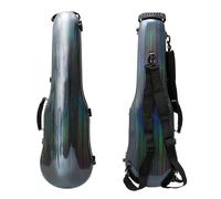 Vetimobato Dazzling Hard Shell Violin Case 4/4 Full Size Strong Light Carbon Fiber Violin Box Cello style Shaped Flight Case with Straps Travel Violin Case, Multicolored, 4/4, Hard Shell Violin Case