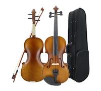 Vetimobato Handmade 4/4 Full Size Violin Set - Matte Finish Body Maple Neck Solid Wood Fittings Complete Kit with Case Bow Shoulder Rest, Strings for Beginners to Intermediate Players (1/2)