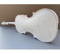 Vetimobato Handmade Unfinished Violin 4/4 Full Size Flame Maple Back Spruce Top White Violin Professional Luthier Violin (Flame Maple Guarneri Violin)