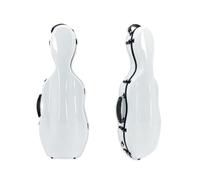 Vetimobato Hard Carbon Fiber Viola Case for 15" to 16.5" Viola Adjustable Size 16" Viola Box with 2 Straps Weighing Only 2.68kg (White)
