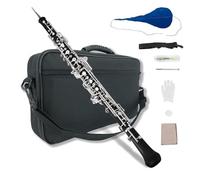 Vetimobato Professional Oboe C Key Forked-F Resonance Semi-Automatic Woodwind Instruments Ebonite Body Silver-Plated Keys with Oboe Reeds & Case Ideal for Beginners, Students & Advanced Players