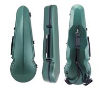 Vetimobato Viola Case 16 Inch, Adjustable Interior Fits for 15-16.5 Inch Violas, Carbon Fiber Hard Shell Ultra-Light & Shockproof with 2 Bow Holders, Humidity Control Travel Triangle Case (Green)