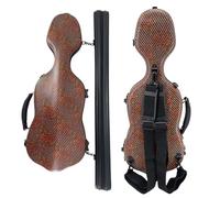Vetimobato Violin Case 4/4 Full Size- Carbon Fiber Waterproof Lightweight Hard Shell Violin Case with 2 Hooks for attaching an external bow case, Compact Design for Violin Only (Red)