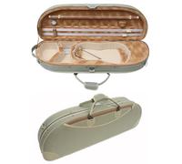 Vetimobato Violin Case 4/4 Full Size-Super Lightweight (1.74 kg) Wooden Hard Shell Case with 600D Nylon Raincoat,Plush Interior,2 Bow Holders,Hygrometer-Portable Travel Backpack for Violins(Green)