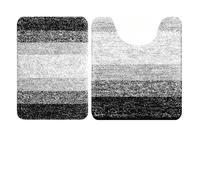 Vetin 2Pcs Microfiber Bath Mat, 50x60cm Extra Soft Thick Non-Slip Washable