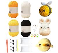 Vetin 3PCS Crochet Kits for Beginners Adults, Cute Animal Starter Kit