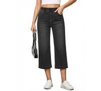 Vetinee Black Jeans Women's Y2K Jeans Washed Black Size Medium Fits UK 12-14