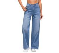 Vetinee Blue Jeans High Waisted Jeans Women Cool Blue Size Large Fits UK Size 16 - UK Size 18