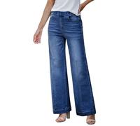 Vetinee High Waisted Jeans Women Plus Size Jeans Darkness Blue Size XX-Large Fits UK Size 24 - UK Size 26