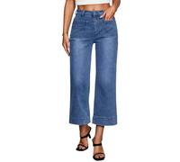 Vetinee High Waisted Jeans Women Womens Wide Leg Jeans Darkness Blue Size Medium Fits UK Size 12 to UK Size 14
