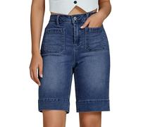 Vetinee Womens Denim Shorts Womans Shorts Darkness Blue Size Small Fits UK 8-10