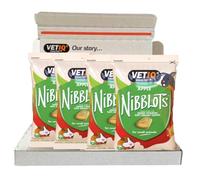 VETIQ Apple Nibblots for Small Animals, Tasty Treats with Added Vitamins & a Soft Creamy Centre, Beneficial for Skin & Coat, 30 g (Pack of 4)