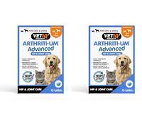 VETIQ Arthriti-Um Advanced Hip & Joint Care Supplements For Cats & Dogs, Promotes Joint Health & Mobility, 45 Tablets (Pack of 2)