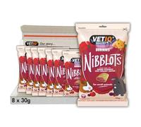 VETIQ Berries Nibblots for Small Animals, Tasty Treats Made with Added Vitamins & a Soft Creamy Centre, Beneficial for Skin & Coat, 30 g (Pack of 8)