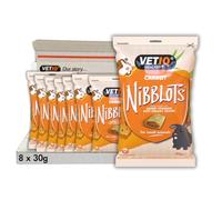 VETIQ Carrot Nibblots for Small Animals, Tasty Treats Made with Added Vitamins & Soft Creamy Centre, Beneficial for Skin & Coat, 30 g (Pack of 8)