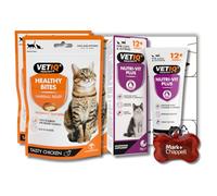 VETIQ Cat & Kitten Wellness Pack - Hairball & Nutrition support, Hairball Relief Bites & Nutri-Vit Plus Paste - High-Calorie Vitamin Supplement & Hairball Treats - Premium Cat Care Gift Set