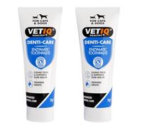 VETIQ Denti-Care Enzymatic Toothpaste Twin Pack for Cats 3+ Months & Dogs 2+ Months, Designed to Help Clean Teeth, Support Gum Health & Freshen Breath (2 x 70 g)