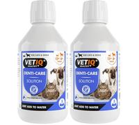 VETIQ Denti-Care Solution for Cats & Dogs, Simply Add to Drinking Water to Reduce Dental Plaque and Freshen Bad Breath, 250 ml (Pack of 2)