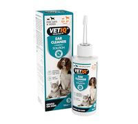 VETIQ Ear Cleaner Solution with Soft Flexi Applicator for Cats & Dogs, Safe & Gentle Solution to Soften & Remove Ear Wax & Maintain Ear Hygiene, 100 ml