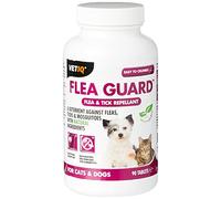 VetIQ Flea Guard, 90 Tablets, Flea Treatment for Dogs & Cats Keeps Fleas, Ticks & Mosquitoes Away, Natural Flea Treatment With B Vitamins & Garlic, Dog & Cat Flea Treatment For Healthy Skin & Coat
