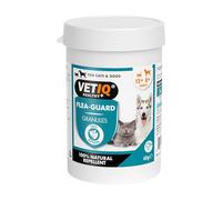 VETIQ Flea-Guard Granules For Cats 12+ Weeks & Dogs 8+ Weeks, Contains Yeast, Zinc, B Vitamins & Garlic a Natural Repellent to Keep Your Pet Free From Fleas, Ticks & Mosquitoes, 60 g (Pack of 1)