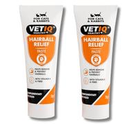 VETIQ Hairball Relief Paste Twin Pack With Vitamin E & Fibre For Cats & Rabbits 6+ Months, Helps Remove & Prevent Hairballs (2 x 70 g)