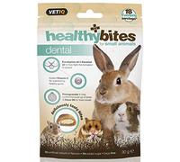 VetIQ HealthyBites for Small Animals Dental, 30g, Rabbit, Guinea Pig, Hamster Treats to Keep Plaque Off & Control Tartar Buildup, Guinea Pig Treats with Eucalyptus & Coconut Oil