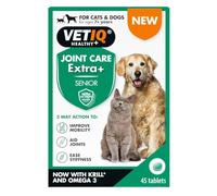 VETIQ Joint Care Extra+ Cat & Dog Mobility & Stiffness Relief Tablets x 45